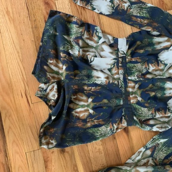 moon floral print romper size s - Picture 3 of 7